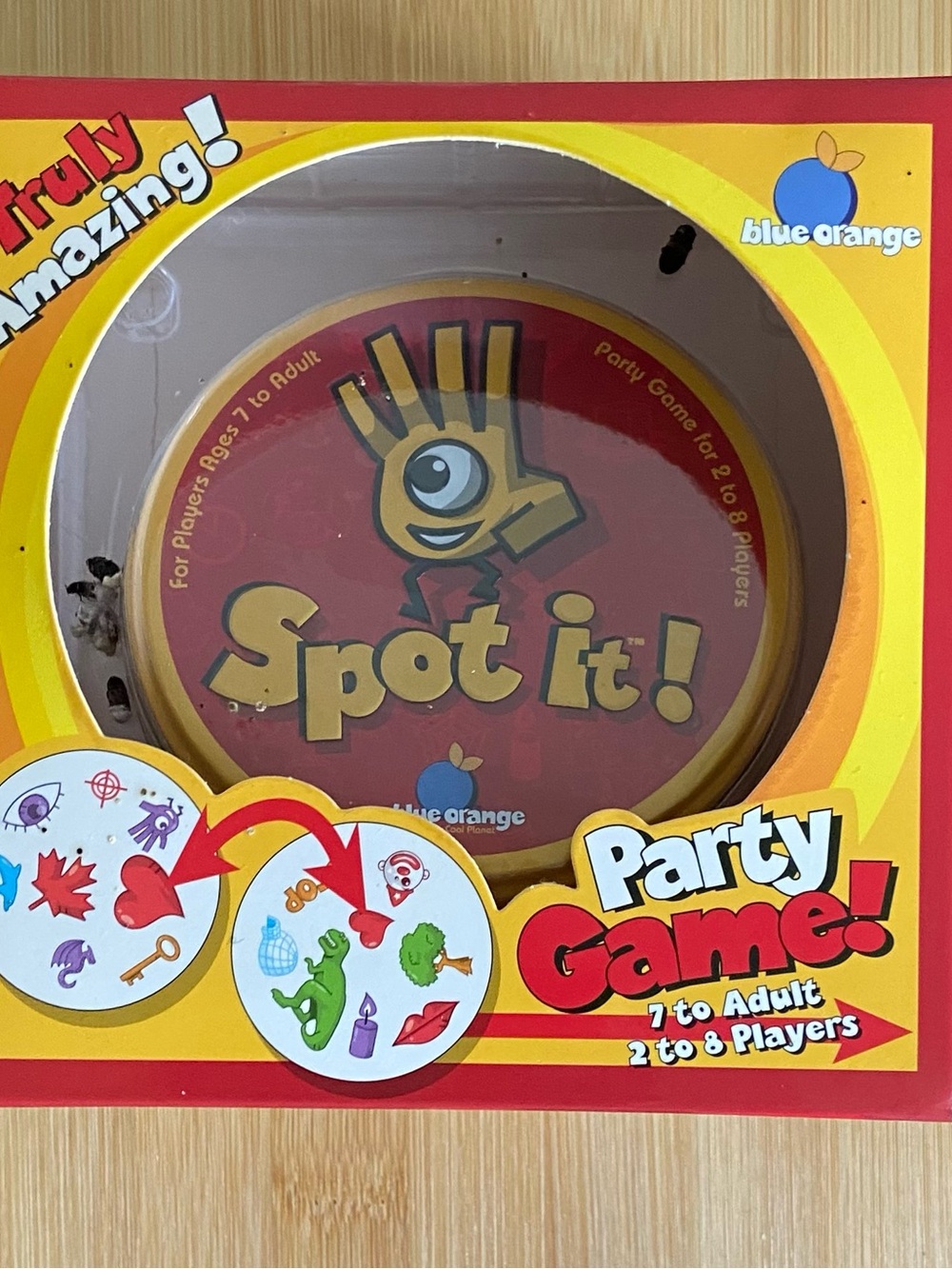 Blue Orange Spot It! Party Game